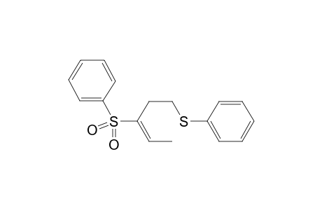 (E)-Phenyl(3-(phenylsulfonyl)pent-3-en-1-yl)sulfane