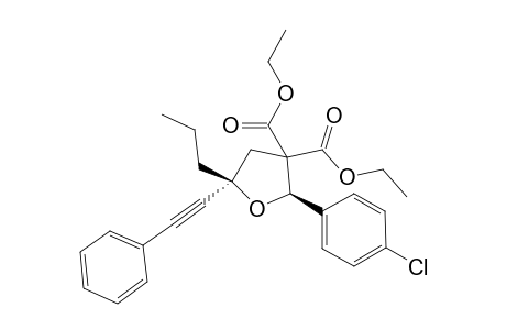 Diethyl 2-(4-chlorophenyl)-5-(phenylethynyl)-5-propyloxolane-3,3-dicarboxylate