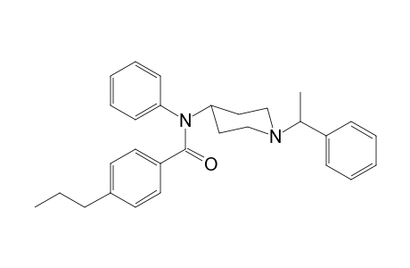 N-Phenyl-N-[1-(1-phenylethyl)piperidin-4-yl]-4-propylbenzamide