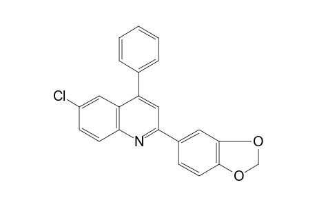 6-CHLORO-2-[3,4-(METHYLENEDIOXY)PHENYL]-4-PHENYLQUINOLINE