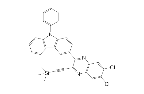 3-(6,7-Dichloro-3-((trimethylsilyl)ethynyl)quinoxalin-2-yl)-9-phenyl-9H-carbazole