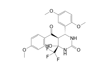(4S,5S,6R)-4-Hydroxy-5-(4-methoxybenzoyl)-6-(2,5-dimethoxyphenyl)-4-(trifluoromethyl)tetrahydropyrimidin-2(1H)-one
