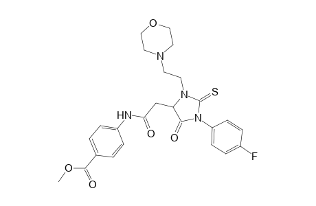 4-[[2-[1-(4-fluorophenyl)-3-[2-(4-morpholinyl)ethyl]-5-oxo-2-sulfanylidene-4-imidazolidinyl]-1-oxoethyl]amino]benzoic acid methyl ester