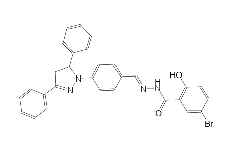 5-bromo-N'-{(E)-[4-(3,5-diphenyl-4,5-dihydro-1H-pyrazol-1-yl)phenyl]methylidene}-2-hydroxybenzohydrazide