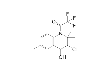 3-Chloro-1-trifluoroacetyl-2,2,6-trimethyl-1,2,3,4-tetrahydroquinolin-4-ol