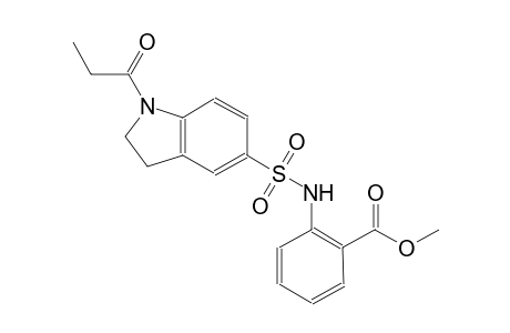 methyl 2-{[(1-propionyl-2,3-dihydro-1H-indol-5-yl)sulfonyl]amino}benzoate