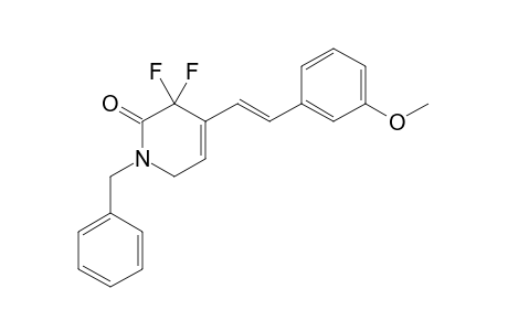1-BENZYL-3,3-DIFLUORO-4-[2-(3-METHOXYPHENYL)-VINYL]-3,6-DIHYDRO-1H-PYRIDIN-2-ONE