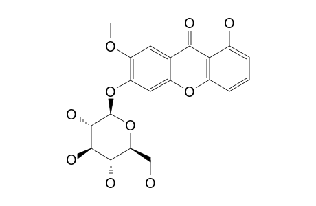 1,6-DIHYDROXY-7-METHOXYXANTHONE-6-O-BETA-DGLUCOPYRANOSIDE