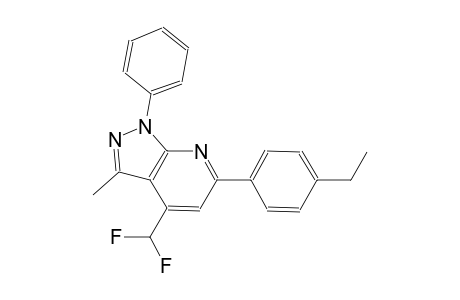 4-(difluoromethyl)-6-(4-ethylphenyl)-3-methyl-1-phenyl-1H-pyrazolo[3,4-b]pyridine