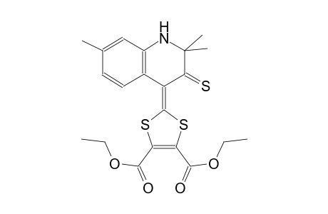 1,3-dithiole-4,5-dicarboxylic acid, 2-(2,3-dihydro-2,2,7-trimethyl-3-thioxo-4(1H)-quinolinylidene)-, diethyl ester