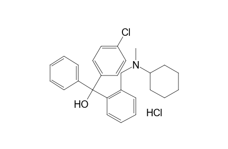 (p-CHLOROPHENYL)[alpha-(CYCLOHEXYLMETHYLAMINO)-o-TOLYL]PHENYLMETHANOL, HYDROCHLORIDE