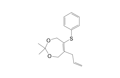 2,2-Dimethyl-5-(phenylthio)-6-allyl-4,7-dihydro-1,3-dioxepin