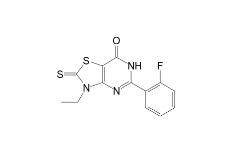 Thiazolo[4,5-d]pyrimidin-7(6H)-one, 3-ethyl-5-(2-fluorophenyl)-2,3-dihydro-2-thioxo-