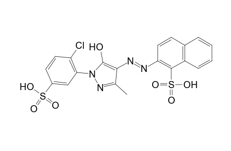 2-{[1-(2-Chloro-5-sulfophenyl)-5-hydroxy-3-methyl-1H-pyrazol-4-yl]diazenyl}naphthalene-1-sulfonic acid