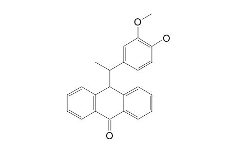 10-(.alpha.-Methyl-4'-hydroxy-3'-methoxyphenylmethyl)-anthrone