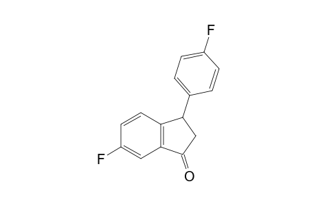 (+/-)-6-fluoro-3-(p-fluorophenyl)-1-indanone