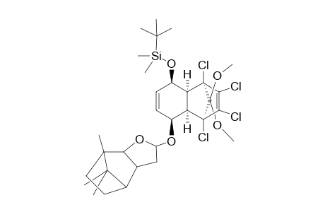 (1S,2S,3R,6S,7R,8R)-1,8,9,10-Tetrachloro-11,11-dimethoxy-3-( t-butyldimethylsiloxy)-6-{(1',10',10'-trimethyl-3'-oxatricyclo[5.2.1.0(2',6')]dec-4'-yl)oxy}tricyclo[6.2.1.0(2,7)]undeca-4,9-diene