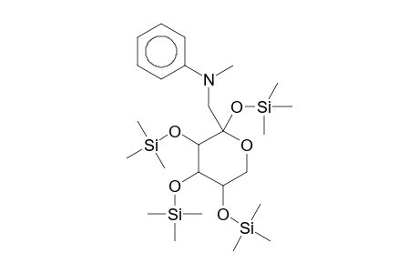 1-Deoxy-1-(methylanilino)-2,3,4,5-tetrakis-O-(trimethylsilyl)hex-2-ulopyranose