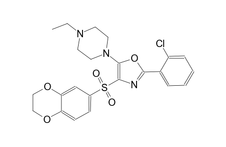 piperazine, 1-[2-(2-chlorophenyl)-4-[(2,3-dihydro-1,4-benzodioxin-6-yl)sulfonyl]-5-oxazolyl]-4-ethyl-