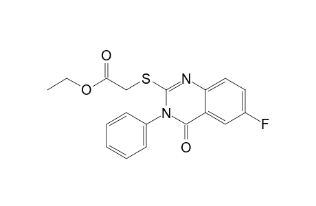 6-Fluoro-3-phenyl-4(3H)-quinazolinone-2-ylmercaptoacetic acid ethyl ester