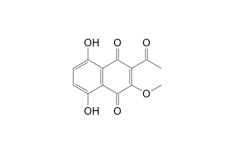 1,4-Naphthoquinone, 2-acetyl-5,8-dihydroxy-3-methoxy-