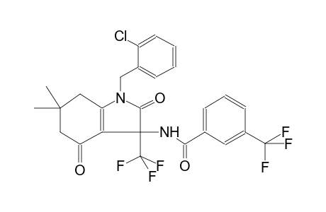 N-[1-(2-chlorobenzyl)-6,6-dimethyl-2,4-dioxo-3-(trifluoromethyl)-2,3,4,5,6,7-hexahydro-1H-indol-3-yl]-3-(trifluoromethyl)benzamide