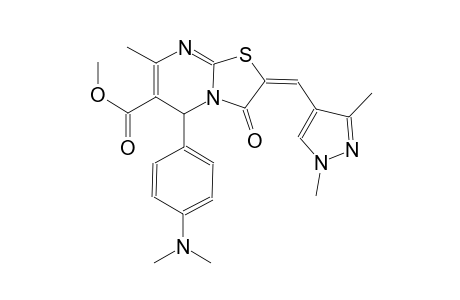 methyl (2E)-5-[4-(dimethylamino)phenyl]-2-[(1,3-dimethyl-1H-pyrazol-4-yl)methylene]-7-methyl-3-oxo-2,3-dihydro-5H-[1,3]thiazolo[3,2-a]pyrimidine-6-carboxylate