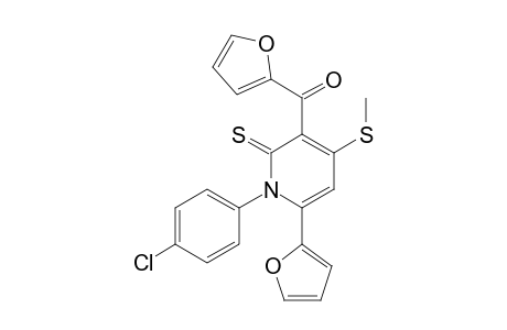[1-(4-chlorophenyl)-6-(2-furanyl)-4-(methylthio)-2-sulfanylidene-3-pyridinyl]-(2-furanyl)methanone