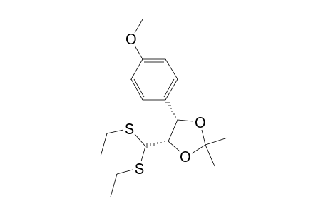 1,3-Dioxolane, 4-[bis(ethylthio)methyl]-5-(4-methoxyphenyl)-2,2-dimethyl-, cis-(.+-.)-