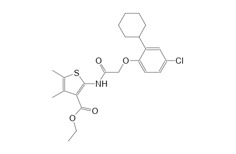 3-thiophenecarboxylic acid, 2-[[(4-chloro-2-cyclohexylphenoxy)acetyl]amino]-4,5-dimethyl-, ethyl ester