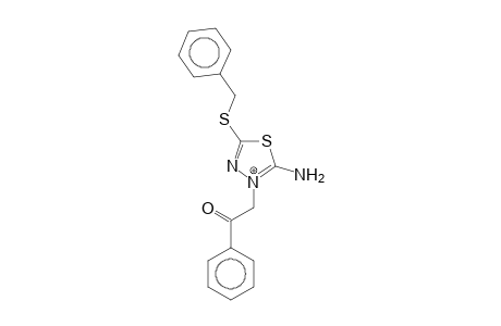 2-(2-amino-5-benzylsulfanyl-1,3,4-thiadiazol-3-ium-3-yl)-1-phenyl-ethanone