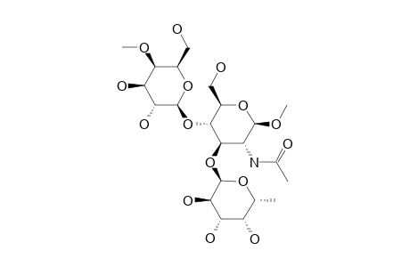 METHYL-2-ACETAMIDO-2-DEOXY-3-O-(ALPHA-L-FUCOPYRANOSYL)-4-O-(4-METHOXY-BETA-D-GALACTOPYRANOSYL)-BETA-D-GLUCOPYRANOSIDE