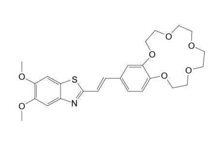 1-(2'-Benzothiazolyl)ethenyl-5,6-dimethoxy-1,4,7,10,13-pentaoxabenzo[3,4-b][15-crown-5]