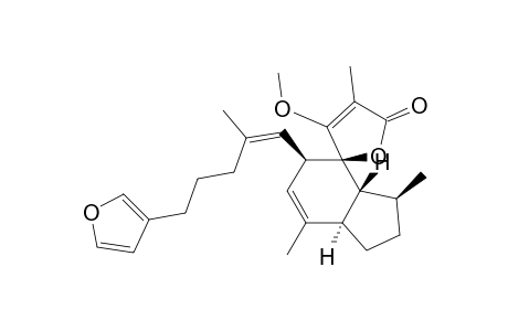 Spiro[furan-2(5H),4'-[4H]inden]-5-one, 5'-[5-(3-furanyl)-2-methyl-1-pentenyl]-1',2',3',3'a,5',7'a-hexahydro- 3-methoxy-3',4,7'-trimethyl-, [3'S-[3'.alpha.,3'a.alpha.,4'.beta.,5'.alpha.(E),7'a.beta.]]-