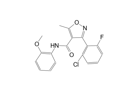 3-(2-chloro-6-fluorophenyl)-N-(2-methoxyphenyl)-5-methyl-4-isoxazolecarboxamide