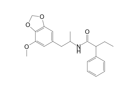 3-Methoxy,4,5-methylenedioxy amphetamine .alpha.-phenylbutyramide