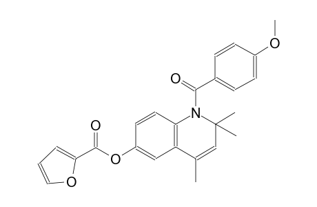 1-(4-methoxybenzoyl)-2,2,4-trimethyl-1,2-dihydro-6-quinolinyl 2-furoate