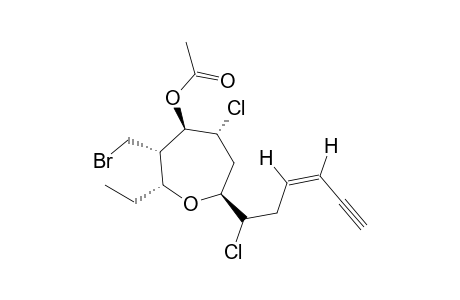 ROGIOLENYNE-C;(-)-(2R*,3S*,4R*,5R*,7S*)-3-(BROMOMETHYL)-5-CHLORO-7-[(Z)-1-CHLOROHEX-3-EN-5-YNYL]-2-ETHYLOXEPAN-4-YL-ACETATE