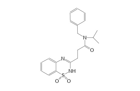 N-benzyl-3-(1,1-dioxido-2H-1,2,4-benzothiadiazin-3-yl)-N-isopropylpropanamide