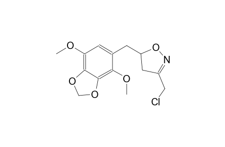 isoxazole, 3-(chloromethyl)-5-[(4,7-dimethoxy-1,3-benzodioxol-5-yl)methyl]-4,5-dihydro-