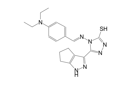 4-({(E)-[4-(diethylamino)phenyl]methylidene}amino)-5-(1,4,5,6-tetrahydrocyclopenta[c]pyrazol-3-yl)-4H-1,2,4-triazole-3-thiol