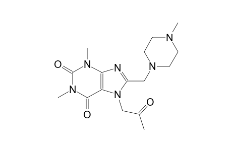 1,3-dimethyl-8-[(4-methyl-1-piperazinyl)methyl]-7-(2-oxopropyl)-3,7-dihydro-1H-purine-2,6-dione
