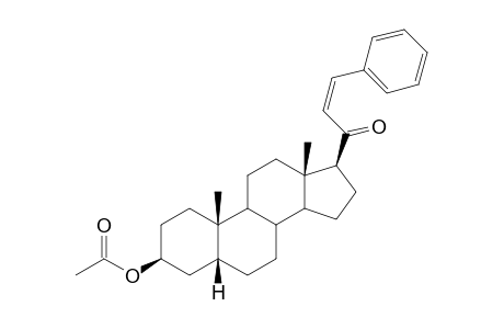 2-Propen-1-one, 1-[(3.beta.,5.beta.,17.beta.)-3-(acetyloxy)androstan-17-yl]-3-phenyl-