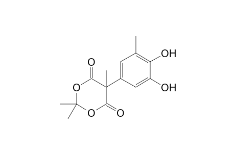 3-Methyl-5-(2,5,5-trimethyl-1,3-dioxo-4,6-dioxacyclohexyl)benzene-1,2-diol