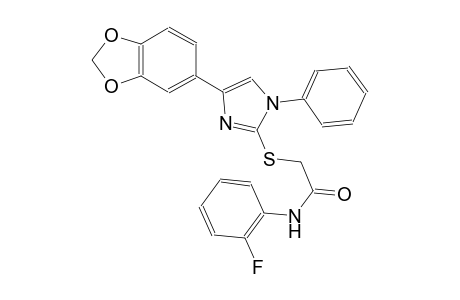 acetamide, 2-[[4-(1,3-benzodioxol-5-yl)-1-phenyl-1H-imidazol-2-yl]thio]-N-(2-fluorophenyl)-