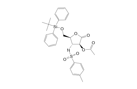 (3S,4R,5S)-3-ACETOXY-5-[(TERT.-BUTYLDIPHENYLSILYLOXY)-METHYL]-4-(TOSYLAMINO)-TETRAHYDROFURAN-2-ONE