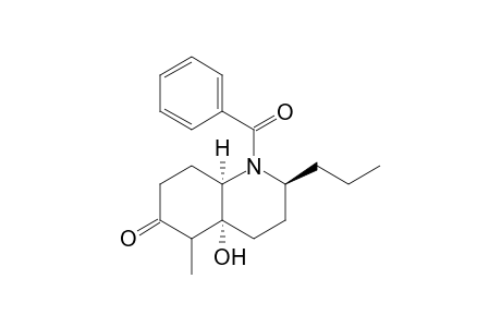 (2S,4aR,5RS,8aR)-1-Benzoyl-4a-hydroxy-5-methyl-2-propyldecahydroquinolin-6-one