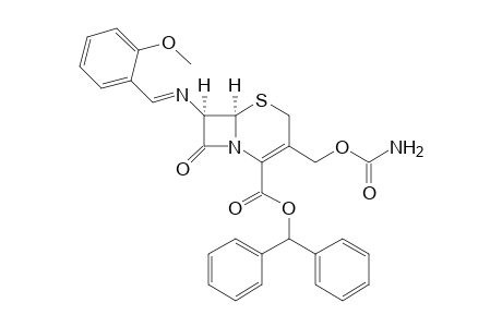 (6R,7R)-Diphenylmethyl 3-(aminocarbonyloxymethyl)-7-(2-methoxybenzylideneamino)-1-aza-8-oxo-5-thiabicyclo[4.2.0]octane-2-carboxylate
