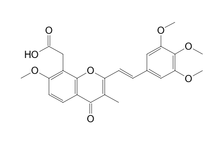 2-[4-keto-7-methoxy-3-methyl-2-[(E)-2-(3,4,5-trimethoxyphenyl)vinyl]chromen-8-yl]acetic acid