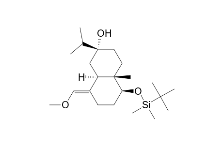 (2.alpha.,4a.beta.,5.beta.,8a.alpha.)-(+-)-Decahydro-8-(1-methoxymethylene)-4a-methyl-2-(1-methylethyl)-5-[[(1,1-dimethylethyl)dimethylsilyl]oxy]-2-naphthalenol